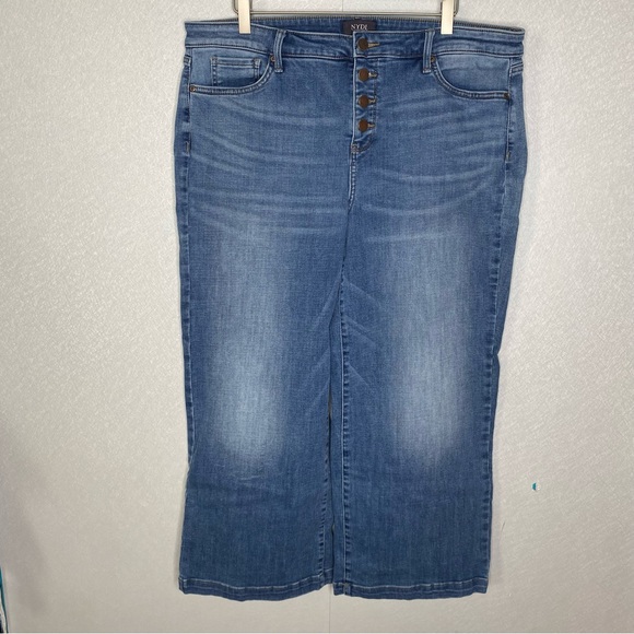NYDJ Maele Wide Leg LiftxTuck Technology Jeans Size 16 - Picture 1 of 7